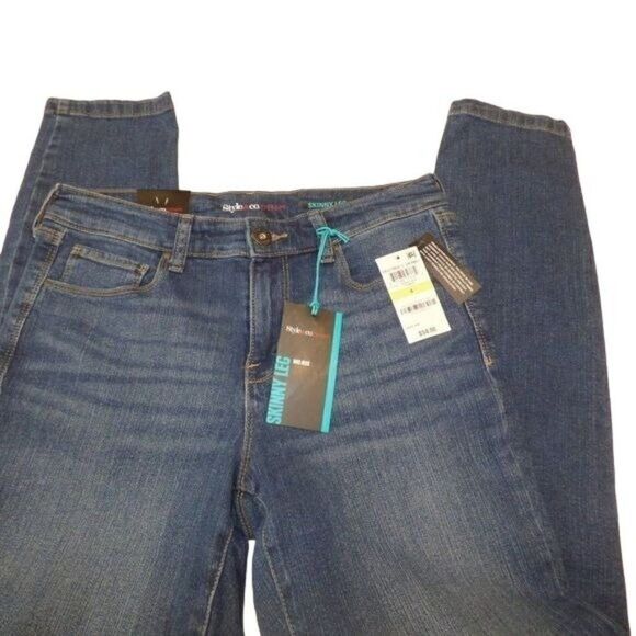 $54.00 Style & Co Lorimer Slit-Knee Skinny Jeans, Size 12, - Picture 3 of 7